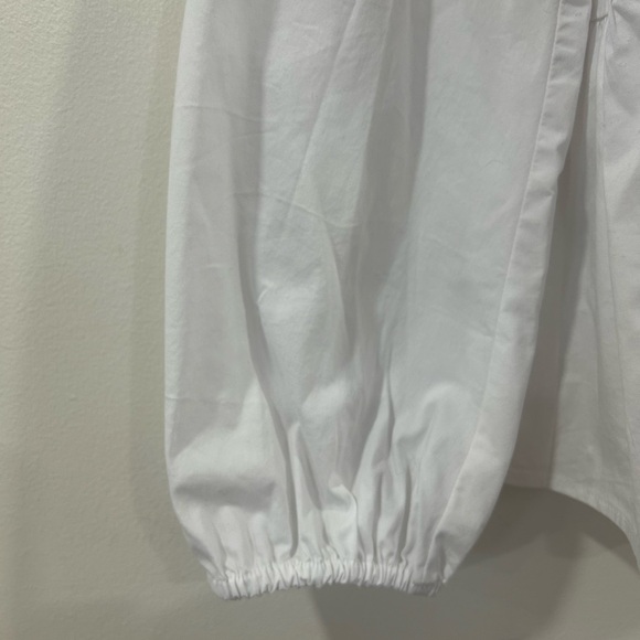 Express White Blouse with Black Lace-Up Detail size M - Picture 5 of 7